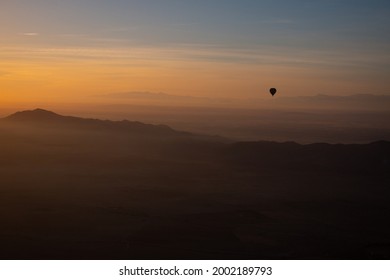 A Photo Of Hot Air Balloon Taken From Another Hot Air Balloon In Marrakech, Morocco