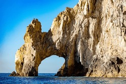 Photo Of The Incredible Arch Of Cape Saint Luke, Which Is Where The Sea Of Cortez Meets The Pacific Ocean, In The State Of Baja California Sur, Mexico. Arch Concept.
