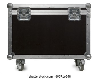 Photo of a isolated road case or flight case with reinforced metal corners and wheels. Clipping path included. - Shutterstock ID 693716248
