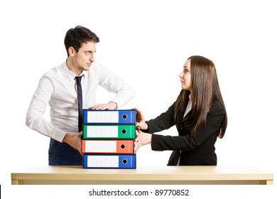 Photo Of Job Life Where Boss Is Giving More Tasks To His Employees