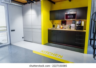 Photo of kitchen area in modern office - Powered by Shutterstock