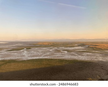 Photo of a landscape through a train window  - Powered by Shutterstock