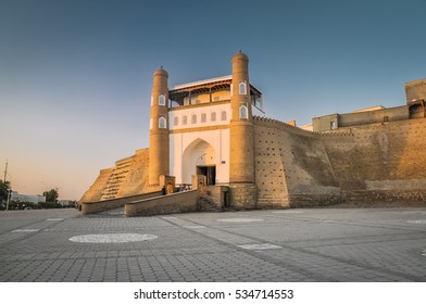 Photo Of Large Ark Of Bukhara, Massive Fortress Located In The City Of Bukhara In Uzbekistan.