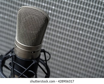 microphone in front of speaker