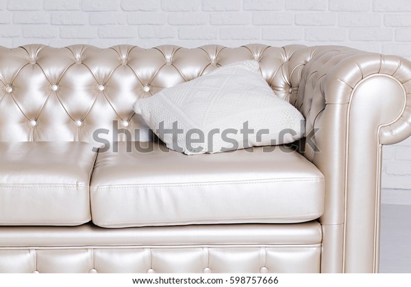 Retro style leather sofa