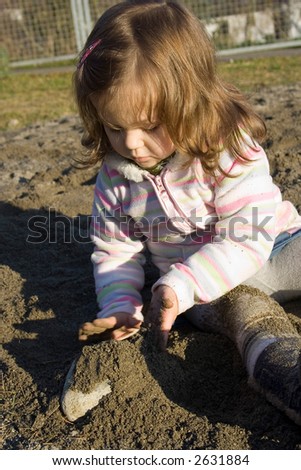 Similar – Foto Bild Baby spielt am Strand.