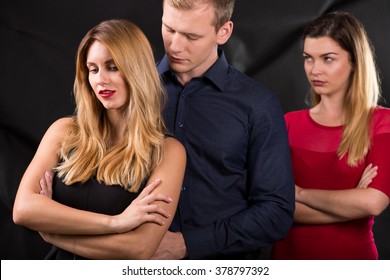 Photo Of Man With Mistress And His Betrayed Wife