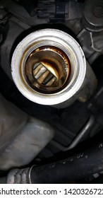 Photo Of Milky Oil In An Engine With A Blown Head Gasket 