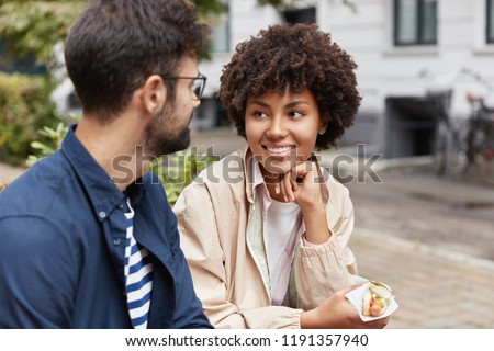 Similar – Image, Stock Photo TOURIST Human being