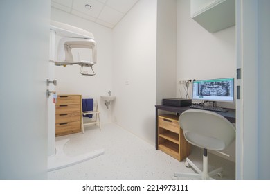 Photo Of Modern Dentist Ambulance, X-ray Room, No People.