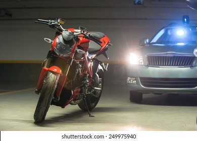 Photo Of A Motorcycle Parking In Garage