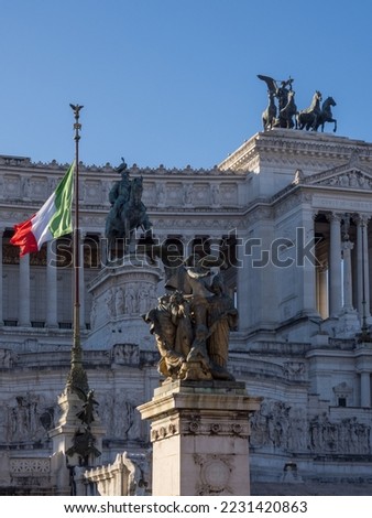 Photo of the National Monument to Victor Emmanuel II (Italian: Monumento Nazionale a Vittorio Emanuele II), also known as Altare della Patria.