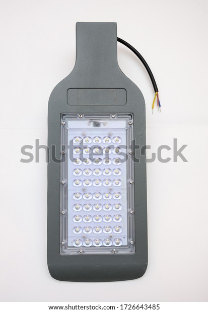 Photo of the new\
electric LED street lamp
