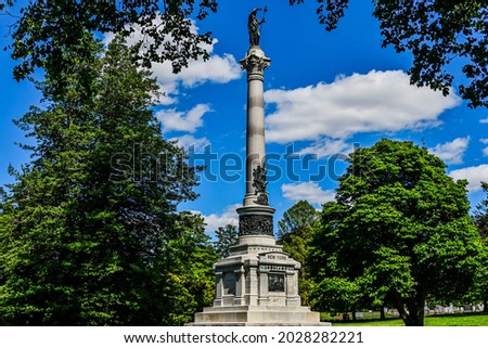 Photo of The New York State Monument, Gettysburg National Cemetery, Pennsylvania USA