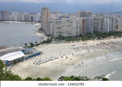 Photo Of Ocean On The Both Sides In Santos - Sao Vicente - Sao Paulo - Brazil