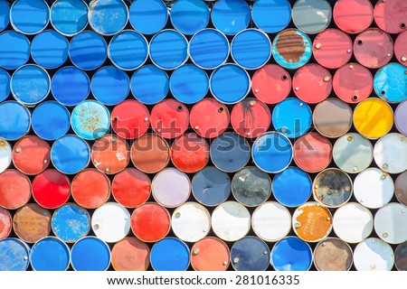 The Photo of Oil barrels background texture