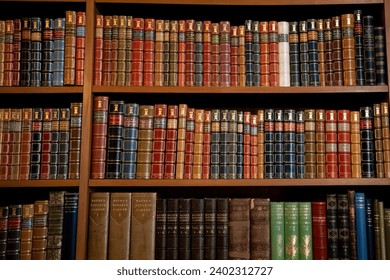 photo of old books in library