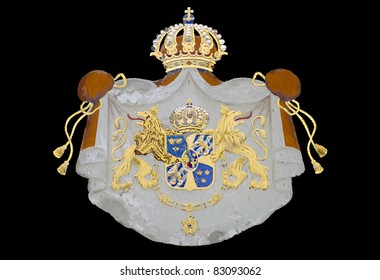 Photo Of Old Hand-painted Sigil Certifying Swedish Royal Warrant