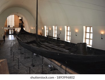 A Photo Of Oseberg Long Ship At Viking Ship Museum In Oslo, Norway.