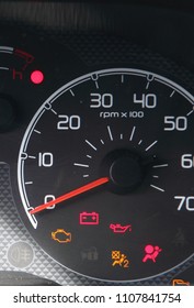 in the photo panel of the car devices, which show the fault indicators