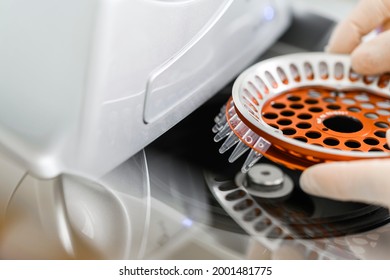 Photo Of The PCR Test Process In The Laboratory Using Special Medical Equipment