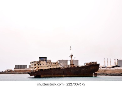 Photo Picture of an Abandoned Metal Rusty Ship - Shutterstock ID 2227307675