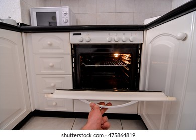 Similar Images, Stock Photos & Vectors of Cooking meal in electric oven in  modern kitchen - 1596306700 | Shutterstock