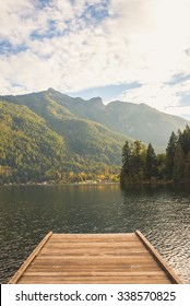 Photo Of A Pier In Canadian Mountains