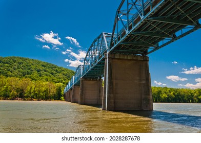 Photo Of Point Of Rocks Bridge And The Potomac River, Maryland USA