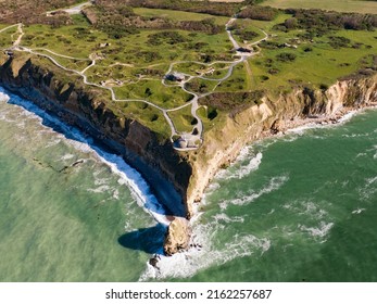 Photo Of The Pointe Du Hoc - Historic Site Of The Normandy DDay During The WWII. 