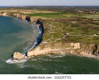 Photo Of The Pointe Du Hoc - Historic Site Of The Normandy DDay During The WWII. 