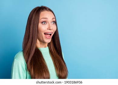 Photo Portrait Three Fourth Surprised Girl Stock Photo 1903186936 ...