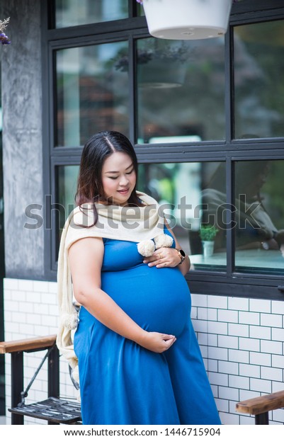 Photo Pregnant Belly Pregnant Woman Dress Stock Photo Edit Now 1446715904