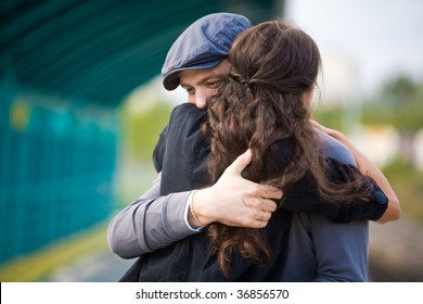 Woman hugging sad man Images, Stock Photos & Vectors | Shutterstock