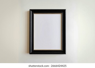 A photo of a rectangular frame with a black border