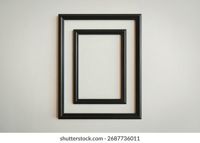 A photo of a rectangular frame with a black border