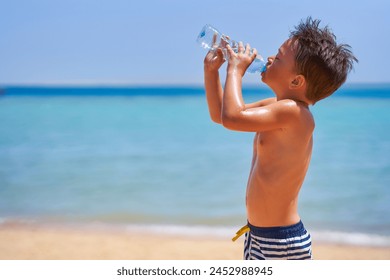 Photo of relaxing vacation in Egypt Hurghada drinking water on sun - Powered by Shutterstock