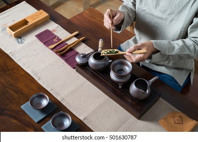 Photo in the room Chinese tea ceremony