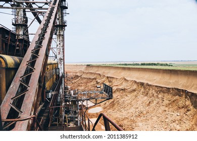 Photo Of A Rotary Excavator From A Bird's-eye View