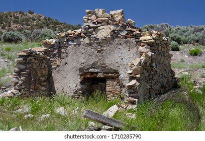 Photo of ruins in the ghost town Belmont, in central Nevada.