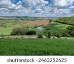 Photo of scenic overlook near Galena, IL on Hwy. 20. Beautiful rolling hills and green, early summer.