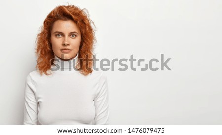 Similar – Image, Stock Photo Curly | redhead young woman