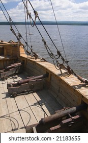 Photo Of Ship Set At The Deck Of Old Sailing Ship