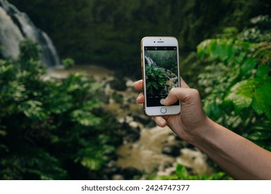 photo shooting on smartphone in tourist journey. High quality photo - Powered by Shutterstock