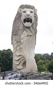 Photo Shot Of The Merlion Statue In Singapore