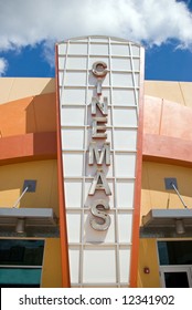 Photo Of Sign Outside The Movie Theater.