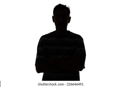 Photo of silhouette adult man on white background - Powered by Shutterstock