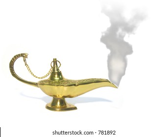 Photo Smoke Coming Out Genie Lamp Stock Foto Rediger Nu 781892