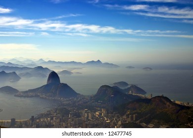 Photo Taken A The Feet Of The Christ The Redeemer Statue Aiming Sugarloaf Mountain