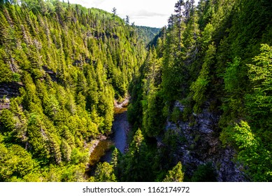 Photo Taken On June 29, 2018 At Gaspé Peninsula Of Canada, This Is The Canyon Of The Gates Of Hell.